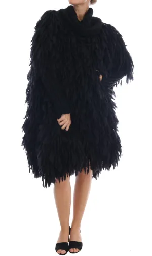 Dolce & Gabbana Elegant Fringed Wool-Cashmere Women's Sweater