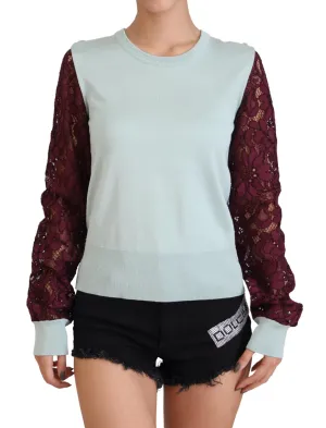 Dolce & Gabbana Elegant Lace Silk Blend Women's Sweater