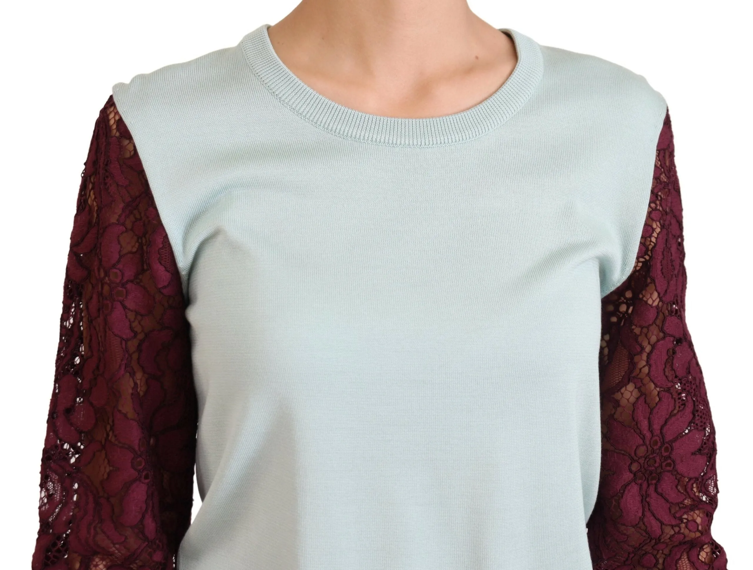 Dolce & Gabbana Elegant Lace Silk Blend Women's Sweater