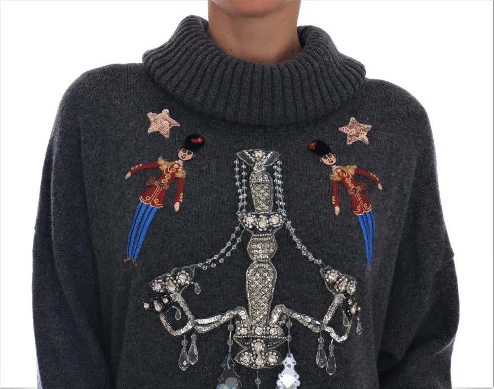 Dolce & Gabbana Enchanted Crystal Turtleneck Women's Sweater