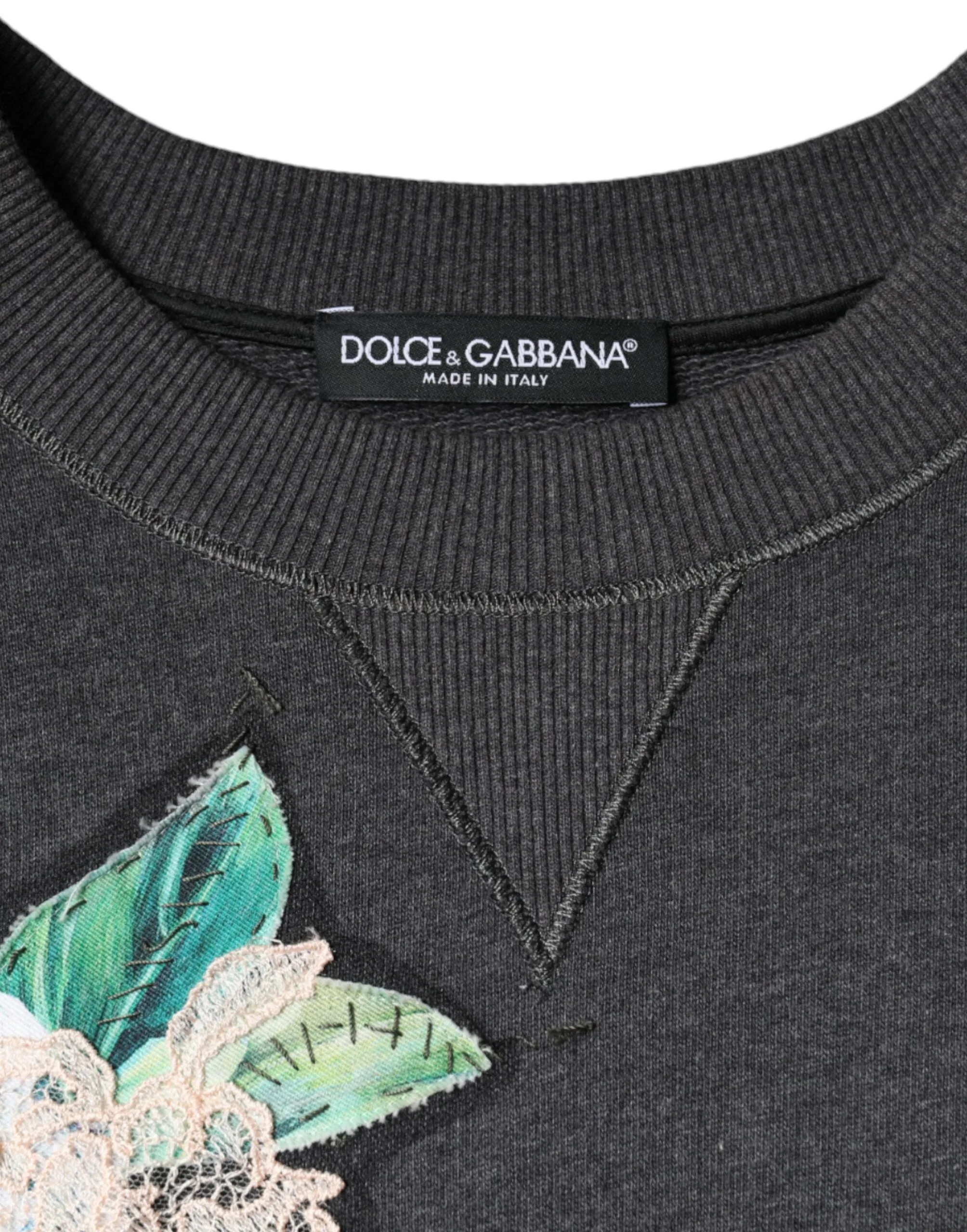 Dolce & Gabbana Hydrangea CollegeStudded Floral Women's Sweater