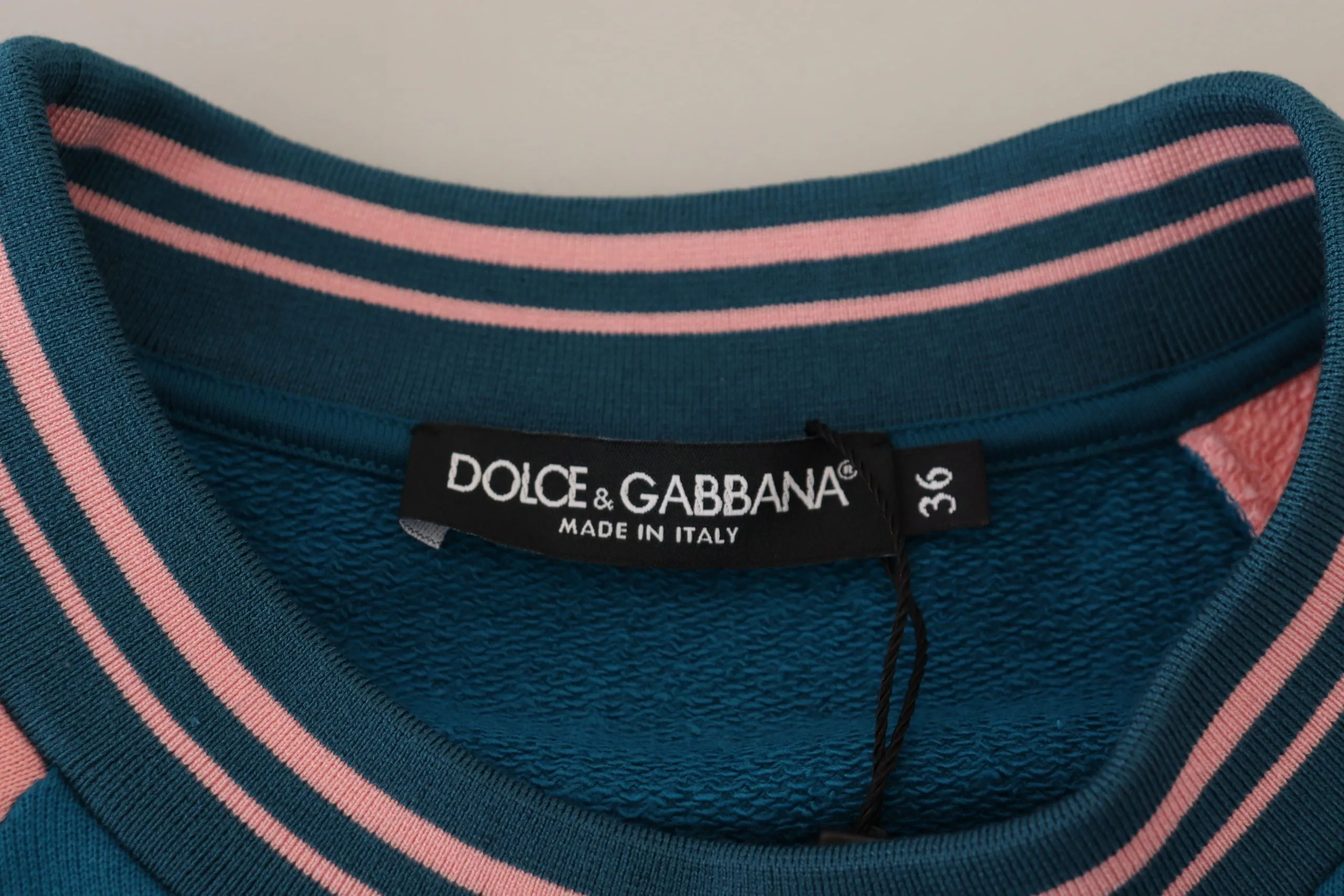 Dolce & Gabbana Sequined Tropical Queen Cotton Women's Sweater