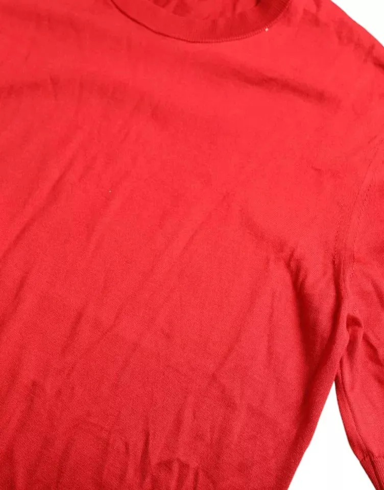 Dolce & Gabbana Silk Crewneck Short Sleeve Women's Sweater (Pre-Owned)