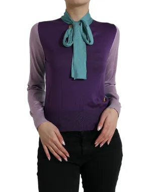 Dolce & Gabbana Silk Pussy-bow Women's Sweater