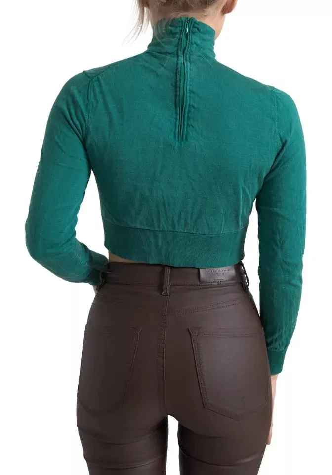 Dolce & Gabbana Turtleneck Cropped Pullover Women's Sweater (Pre-Owned)