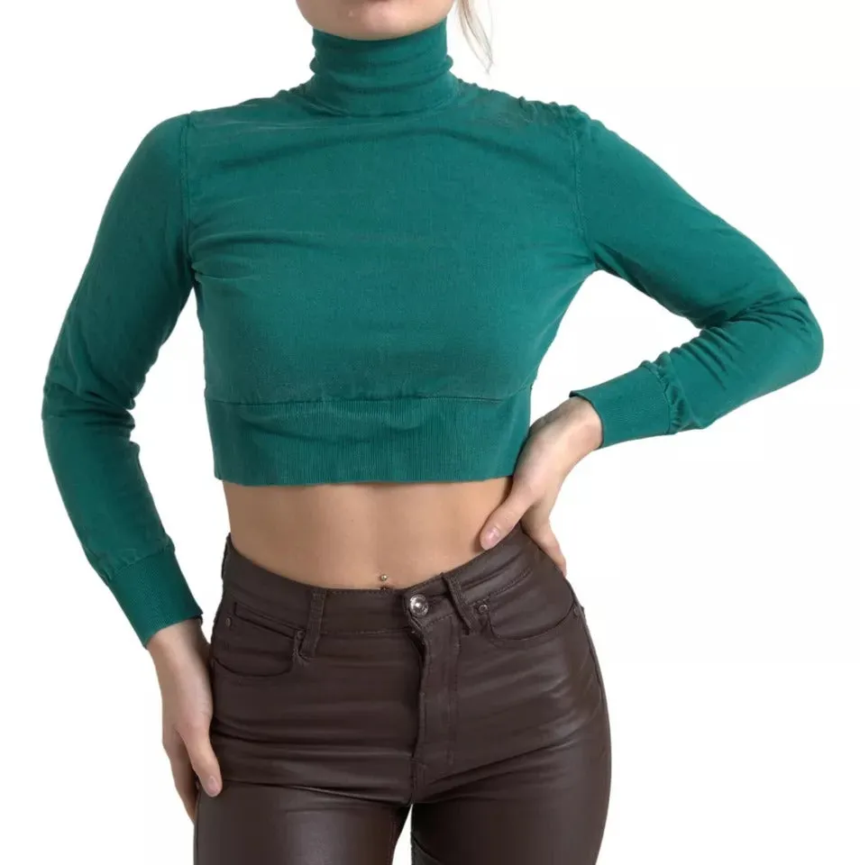 Dolce & Gabbana Turtleneck Cropped Pullover Women's Sweater (Pre-Owned)