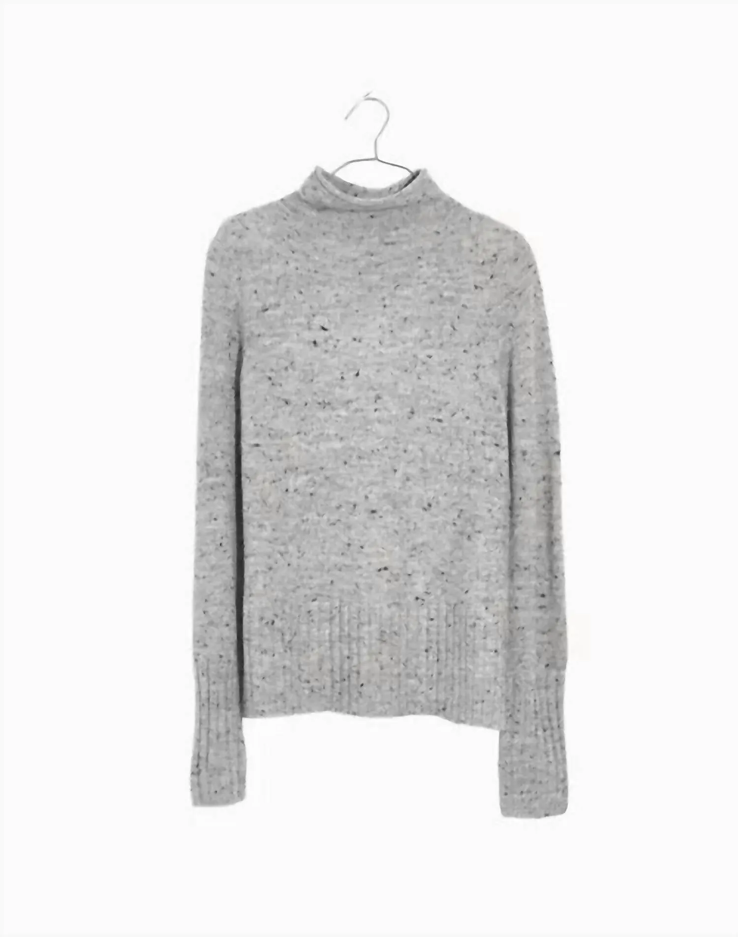 Donegal Inland Turtleneck Wool Pullover In Grey