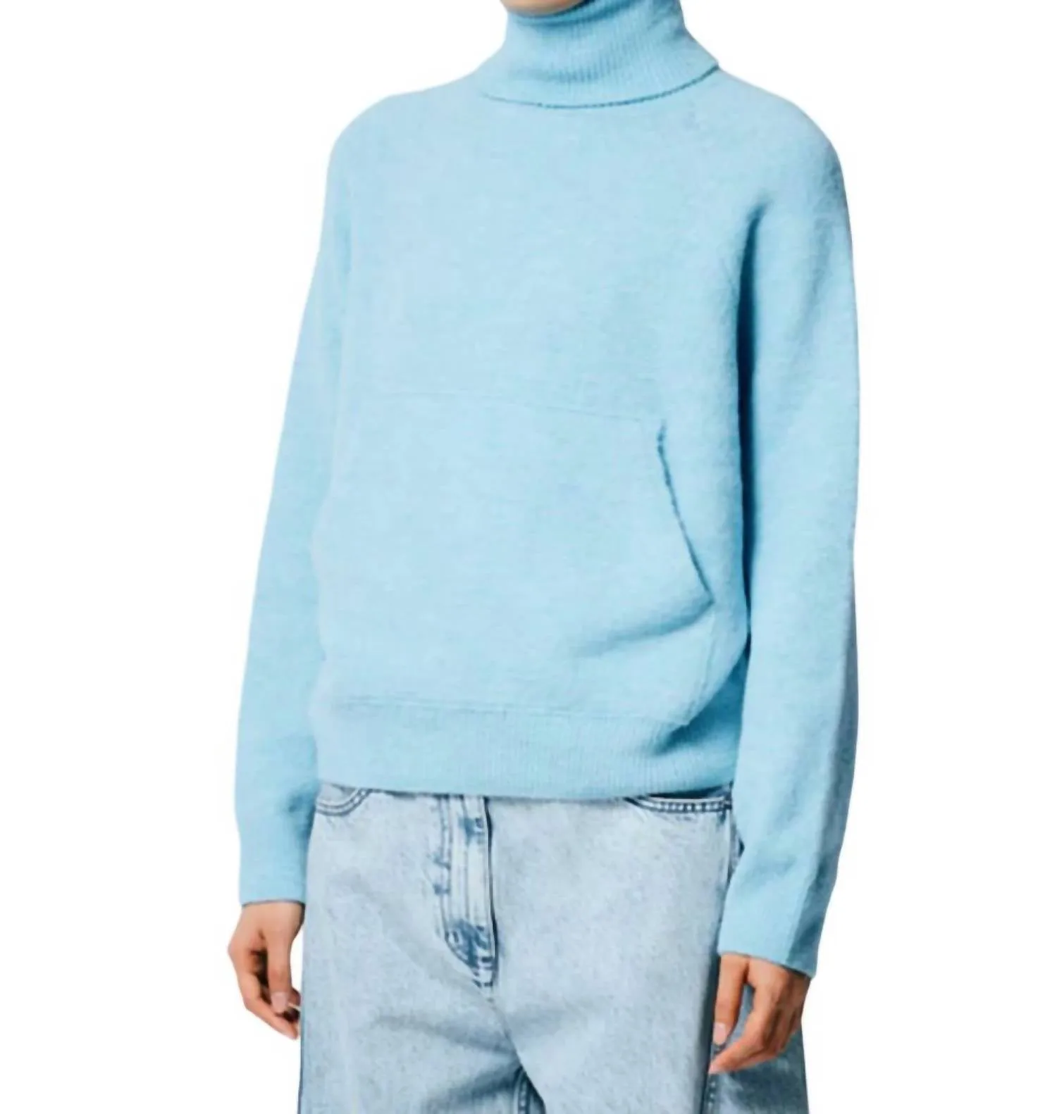 Douillet Turtleneck Easy Pullover In Maldives Blue