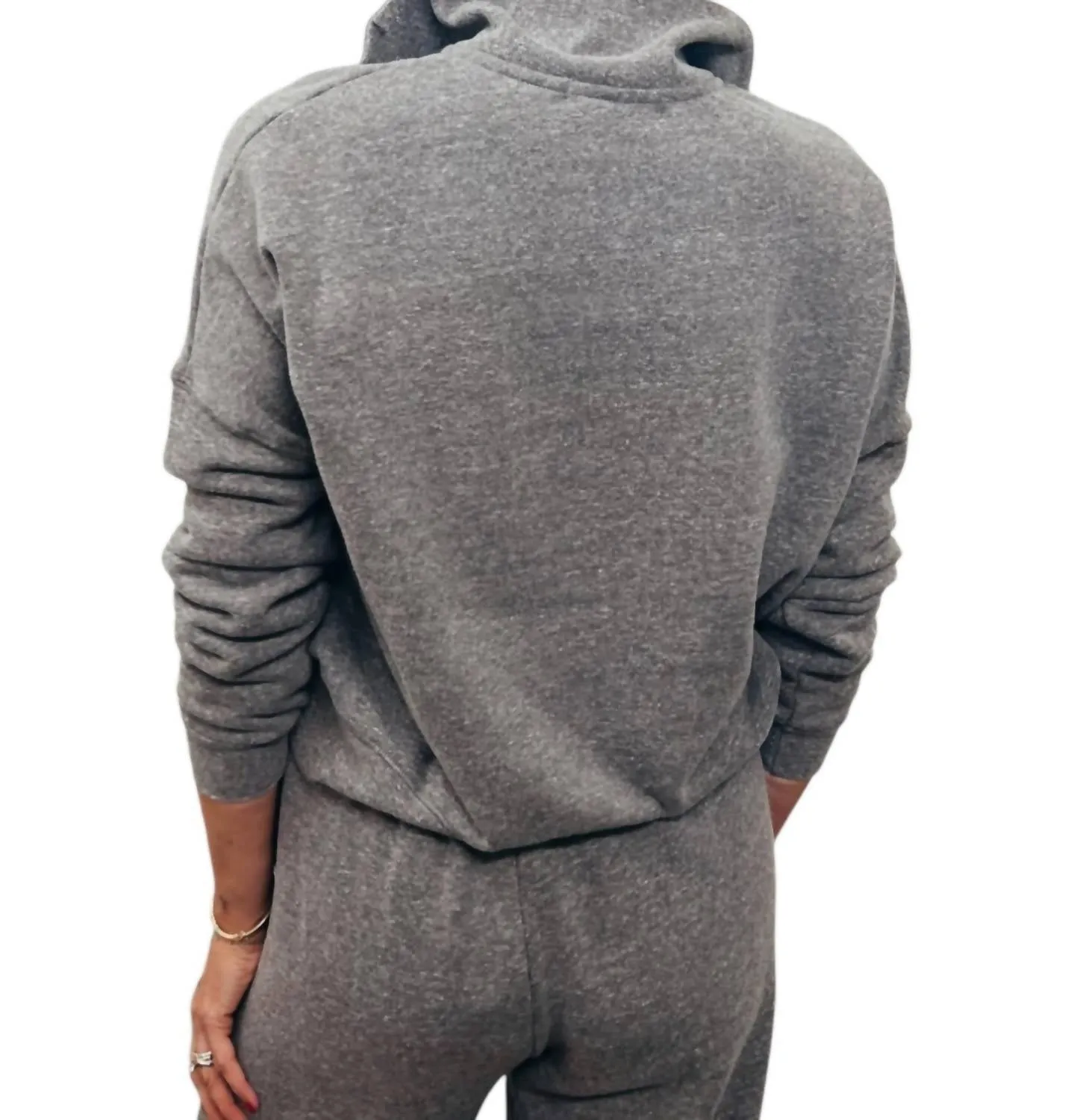 Drake Luxe Fluff Fleece Half Zip In Grey