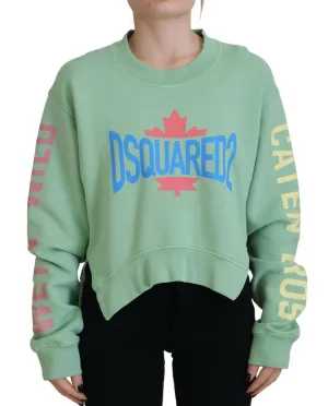 Dsquared² Logo Printed Crew Neck Long Sleeve Women's Sweater (Pre-Owned)