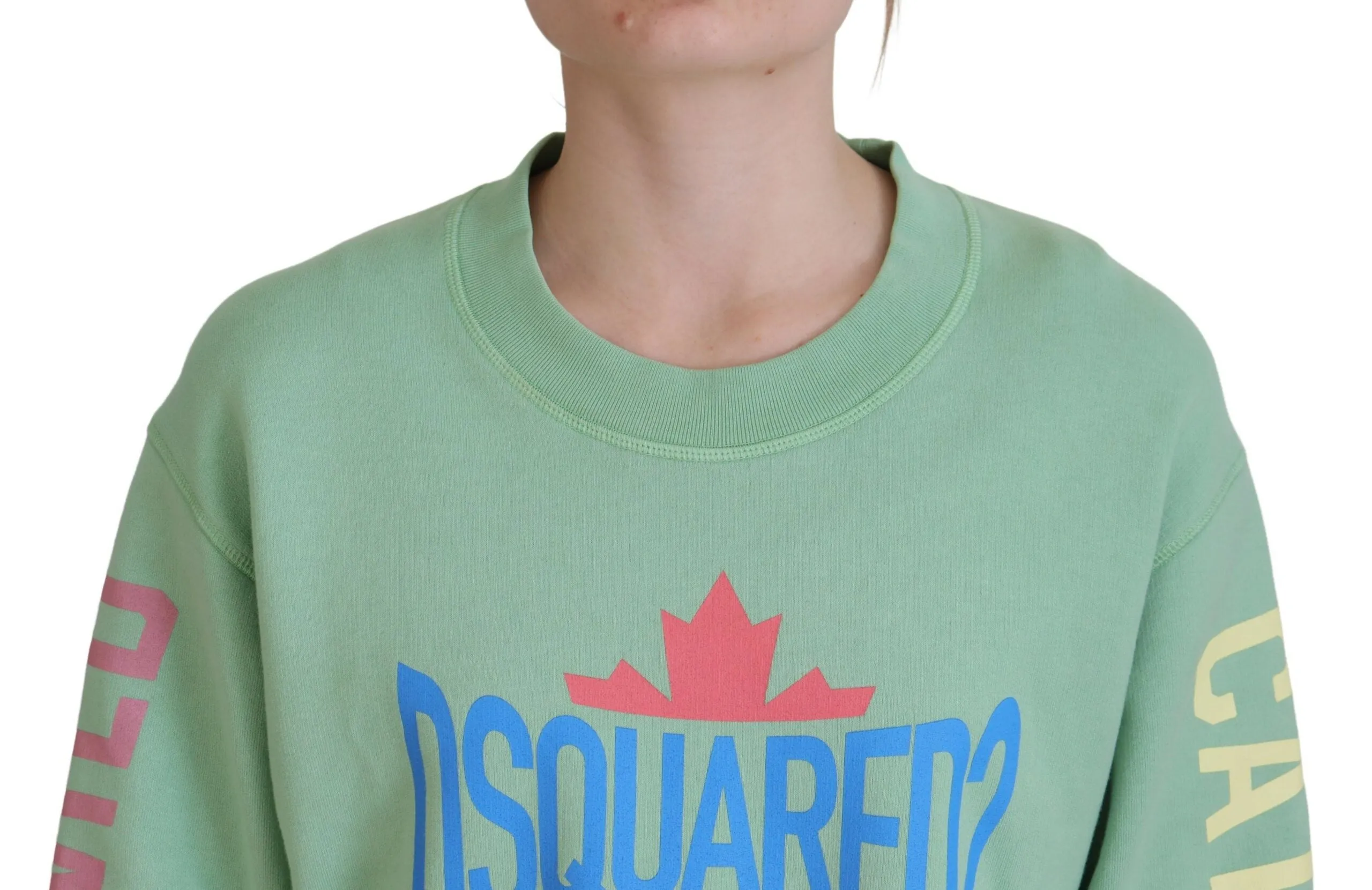 Dsquared² Logo Printed Crew Neck Long Sleeve Women's Sweater (Pre-Owned)