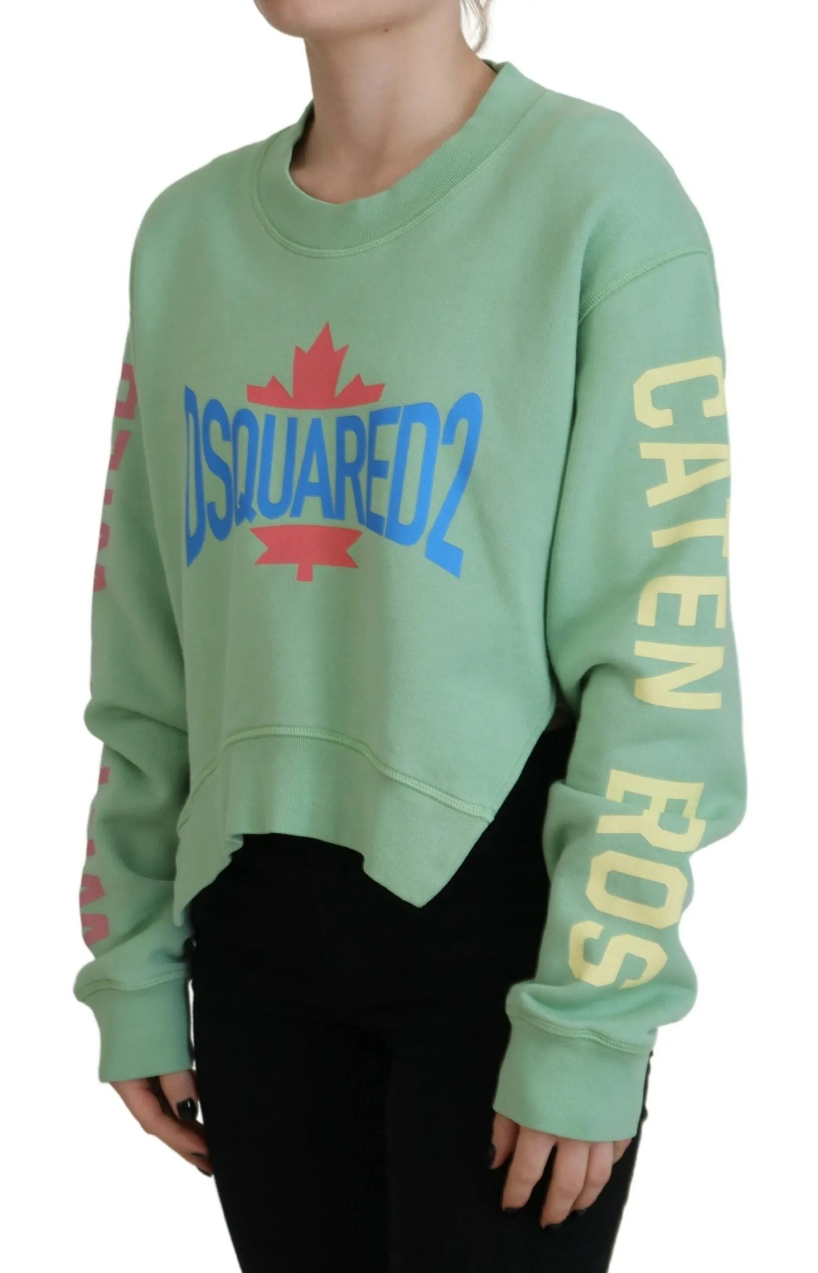 Dsquared² Logo Printed Crew Neck Long Sleeve Women's Sweater (Pre-Owned)