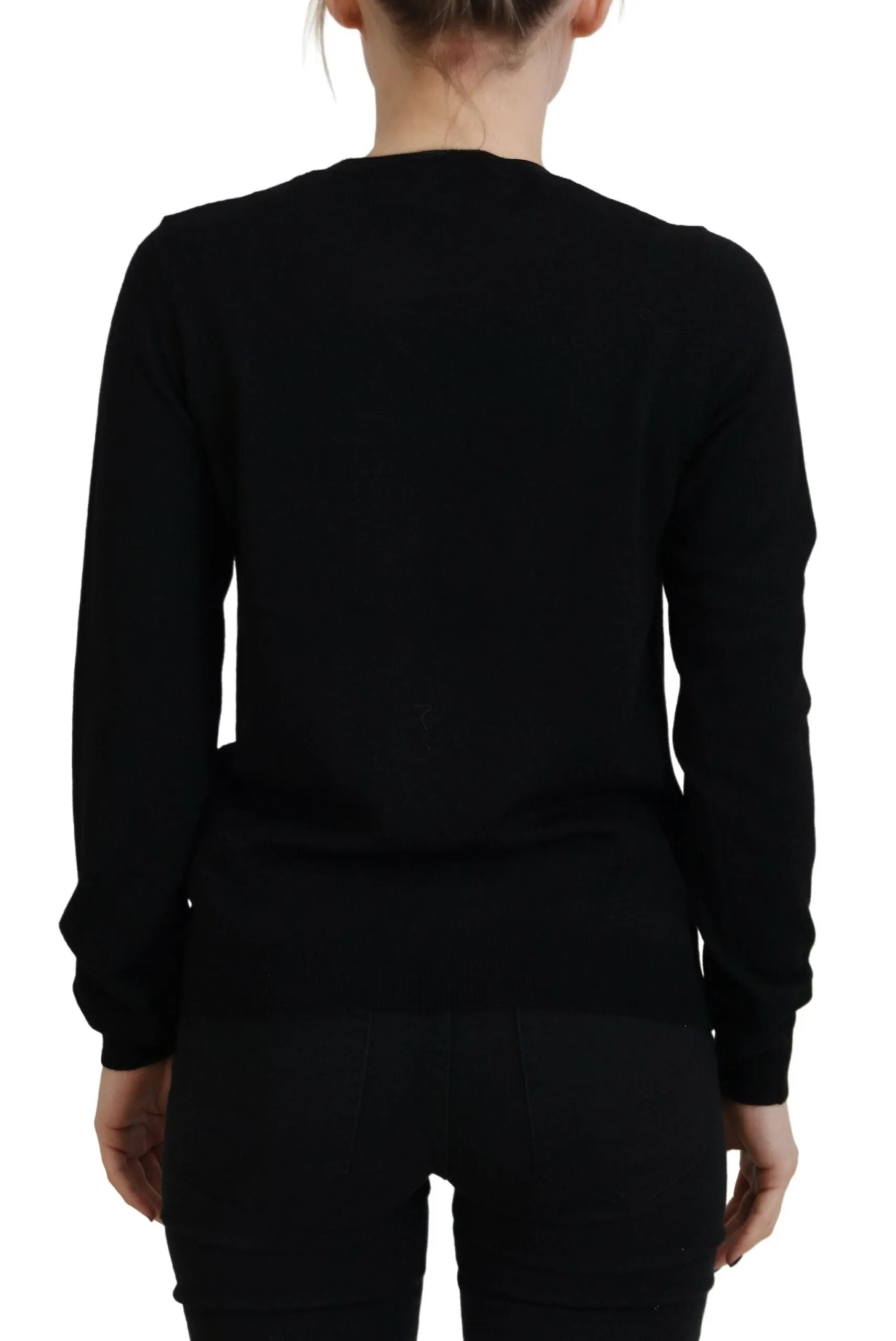 Dsquared² Virgin Wool Logo Print Long Sleeves Women's Sweater (Pre-Owned)