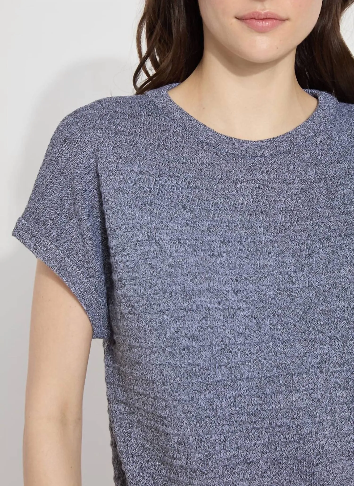 Edena Smocked Sweater In Salt Pepper