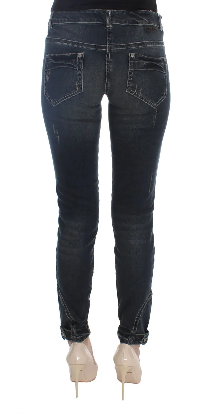 Ermanno Scervino  Cotton Blend Slim Fit Women's Jeans
