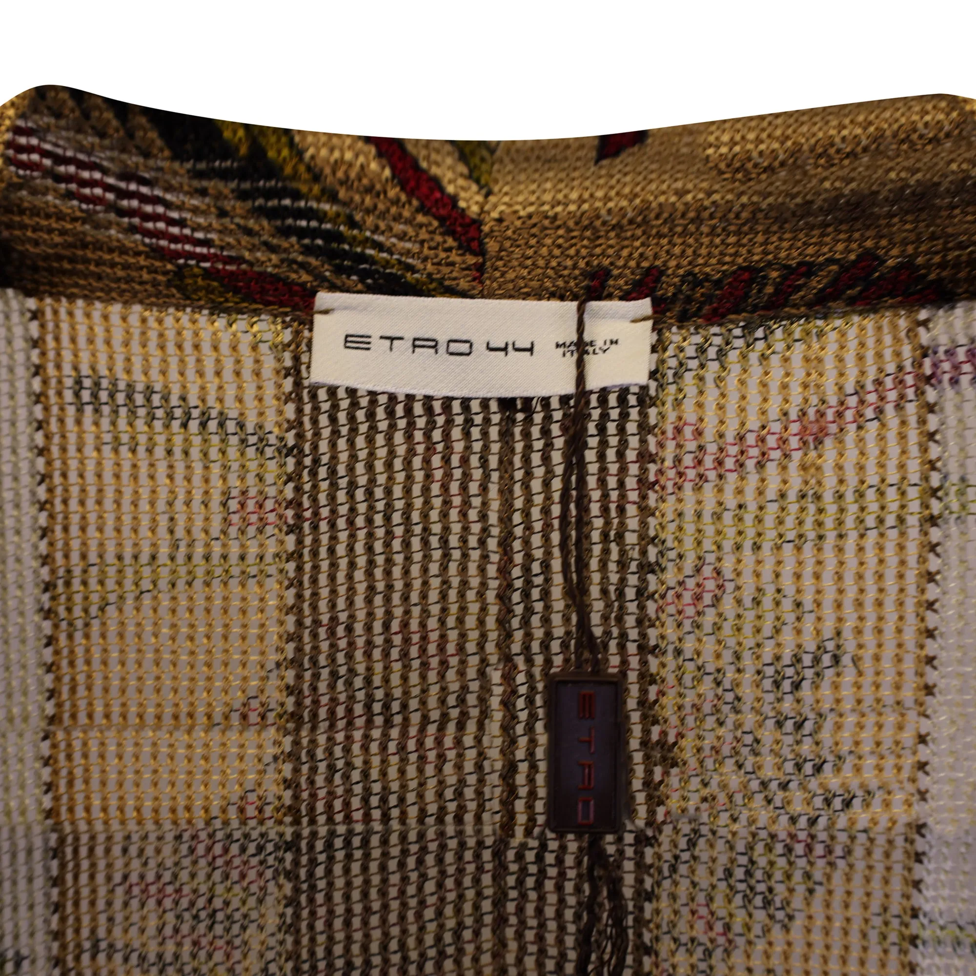 Etro Paisley Poncho in Beige Polyester