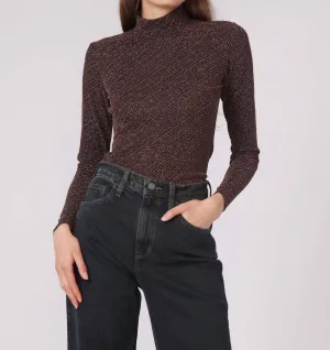 Evie Longsleeve Top In Bias Glitter