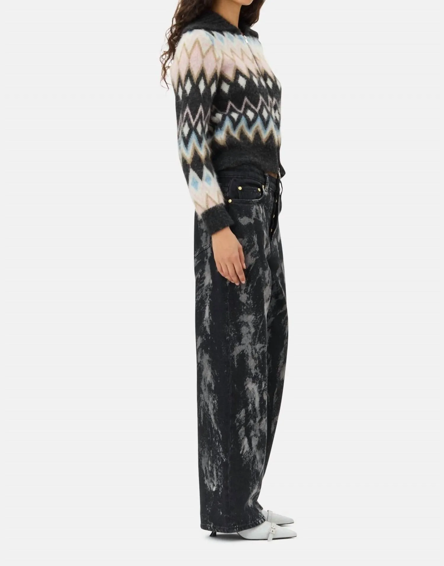 Fine Brushed Alpaca Cardigan In Black