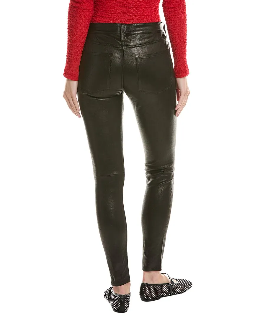 FRAME Denim Le Skinny De Jeanne Washed Black Leather Jean