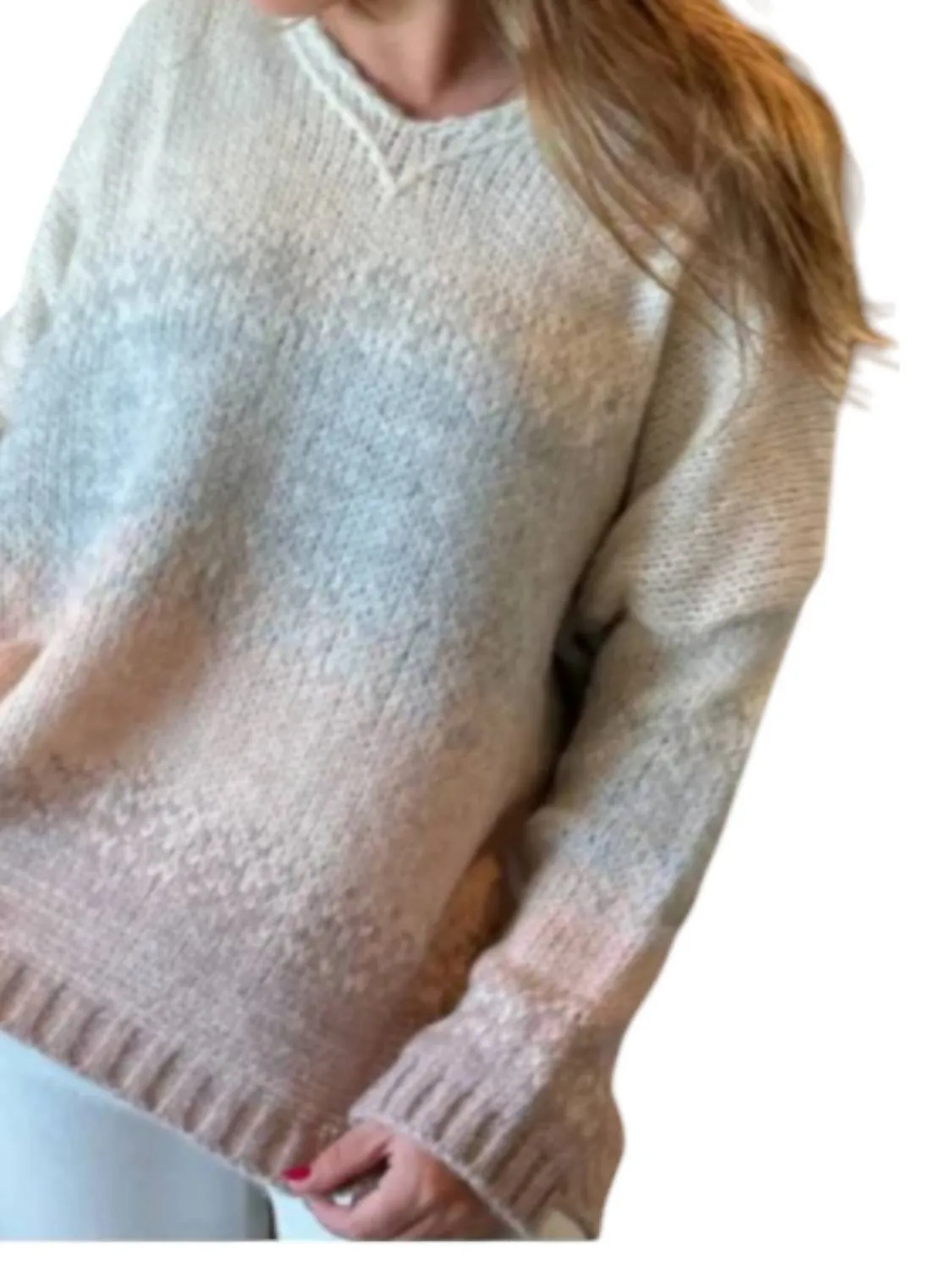 Franca Stripe Sweater In Off White