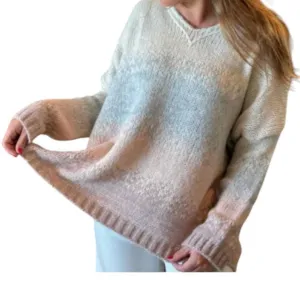 Franca Stripe Sweater In Off White