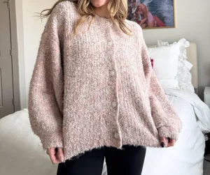 Frosted Cardigan In Pink