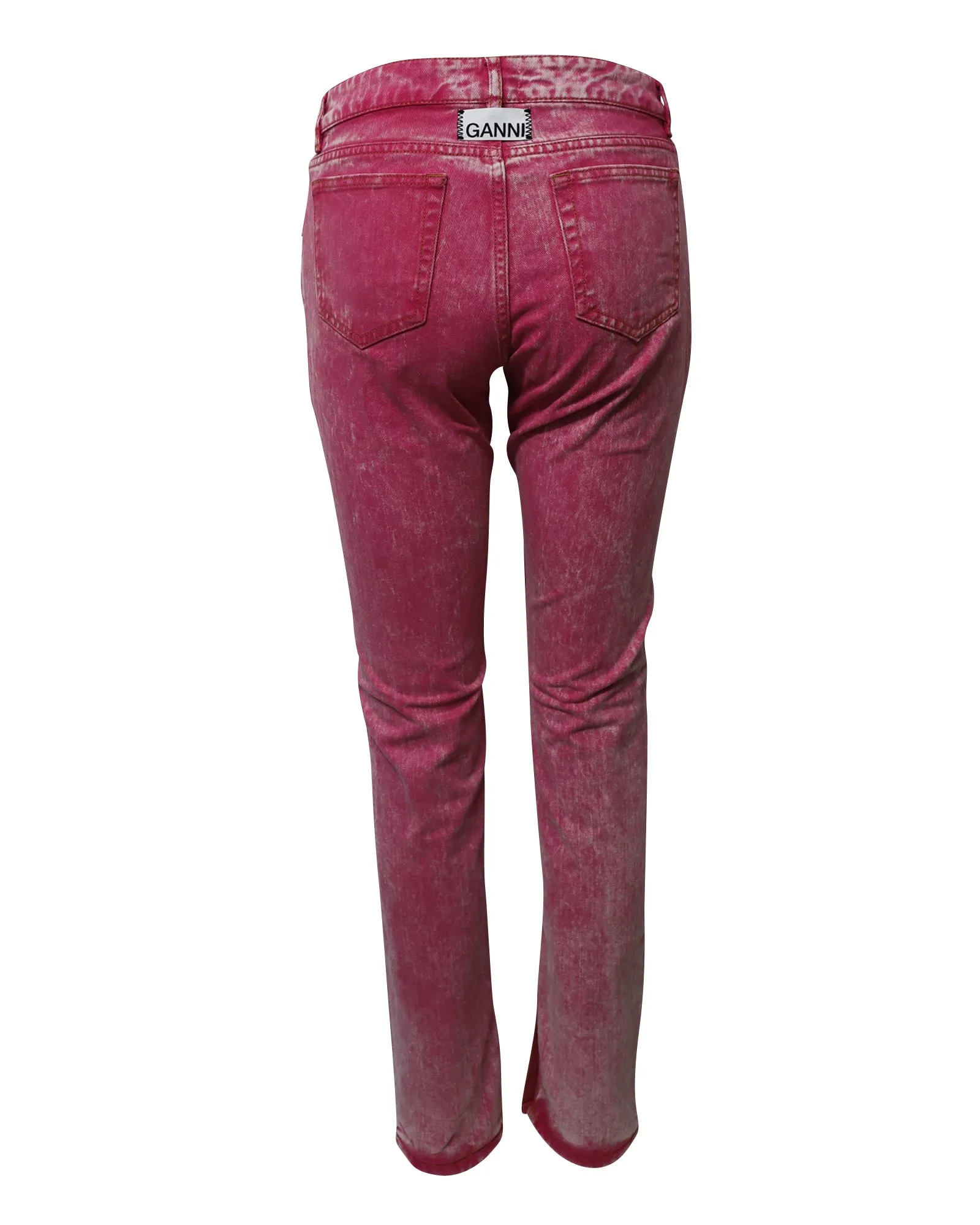 Ganni Washed Jeans in Pink Cotton