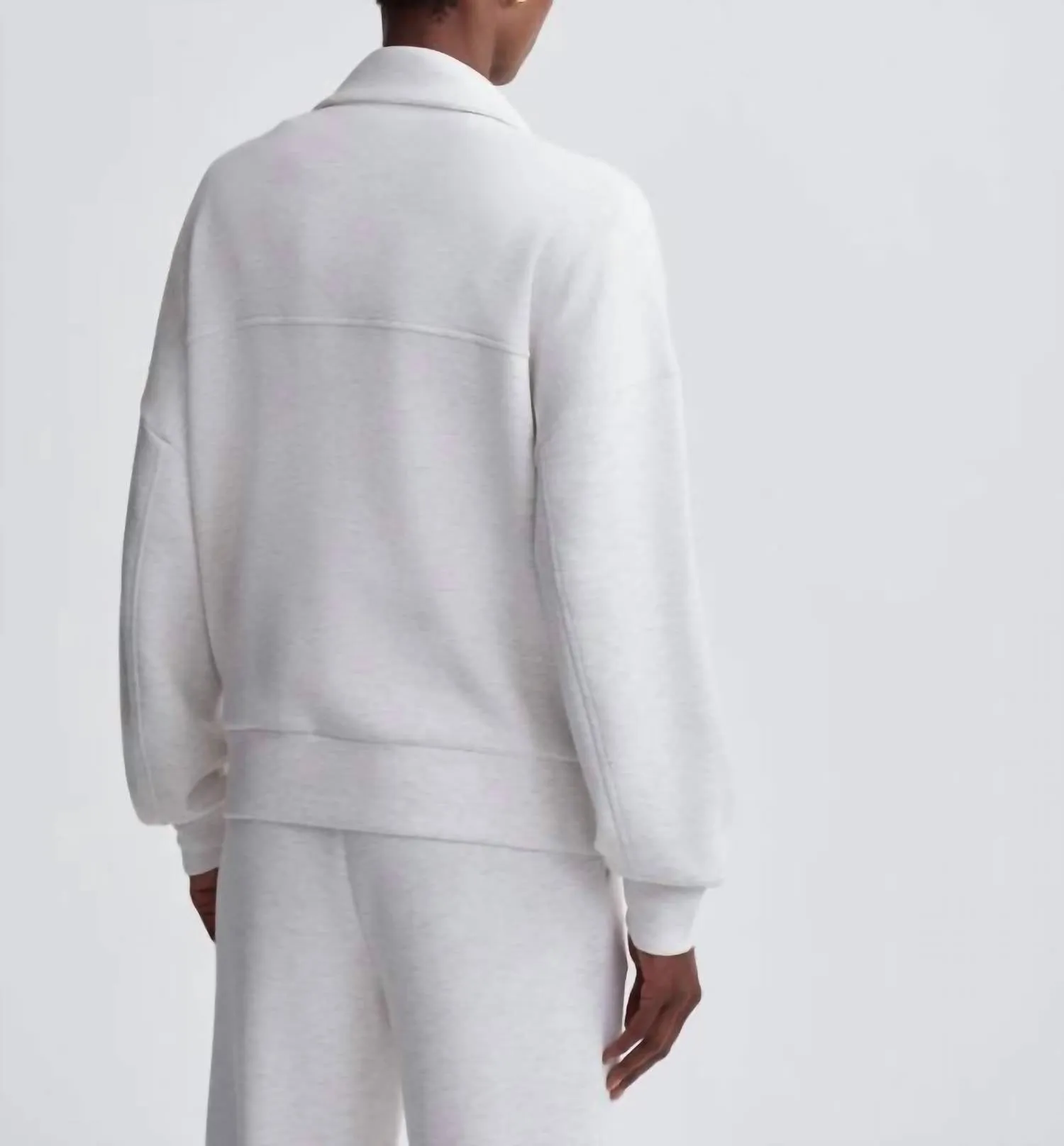 Garcia Zip Through Sweater In Ivory Marl