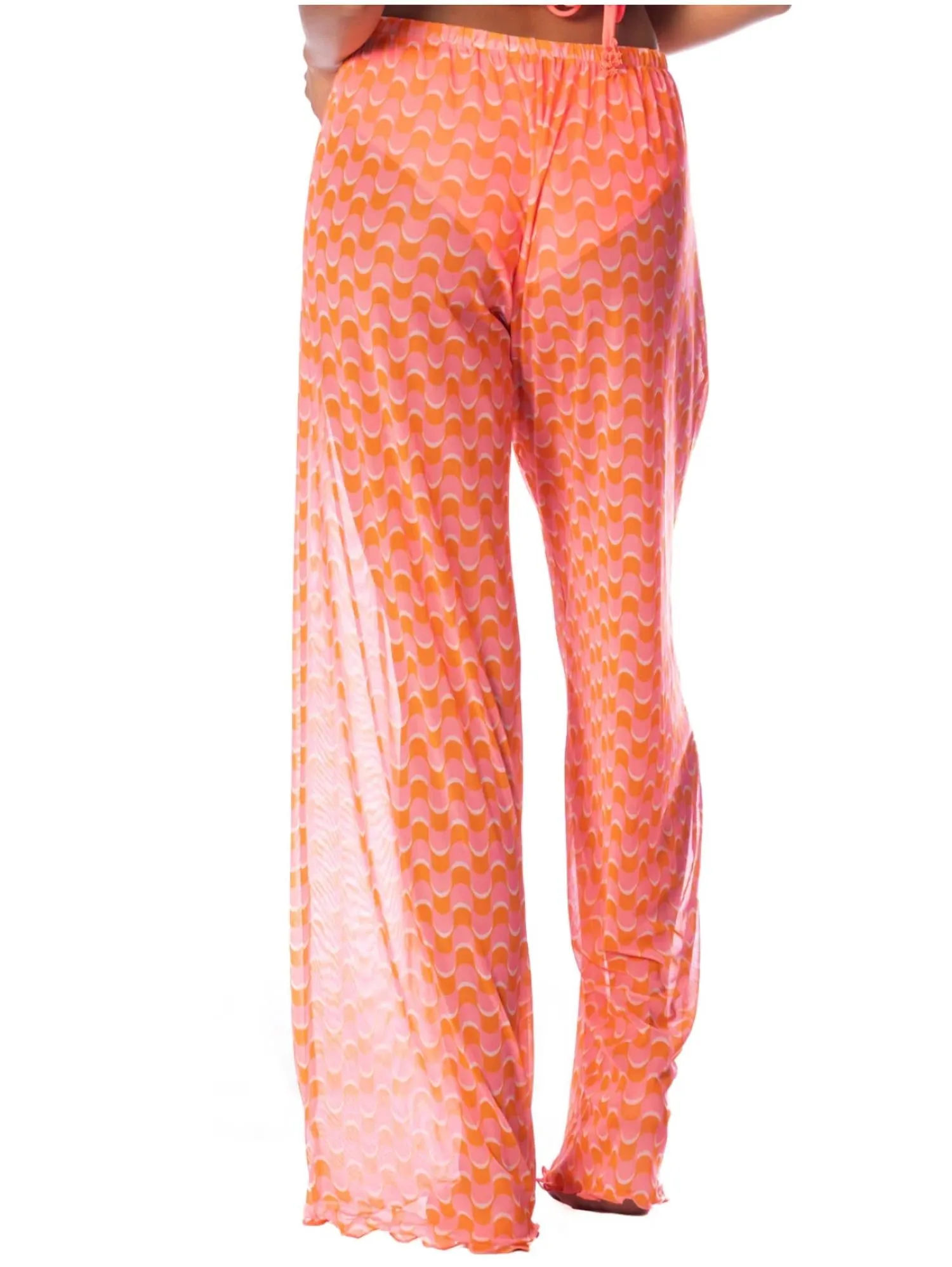 Geo Waves Blair Pants In Orange