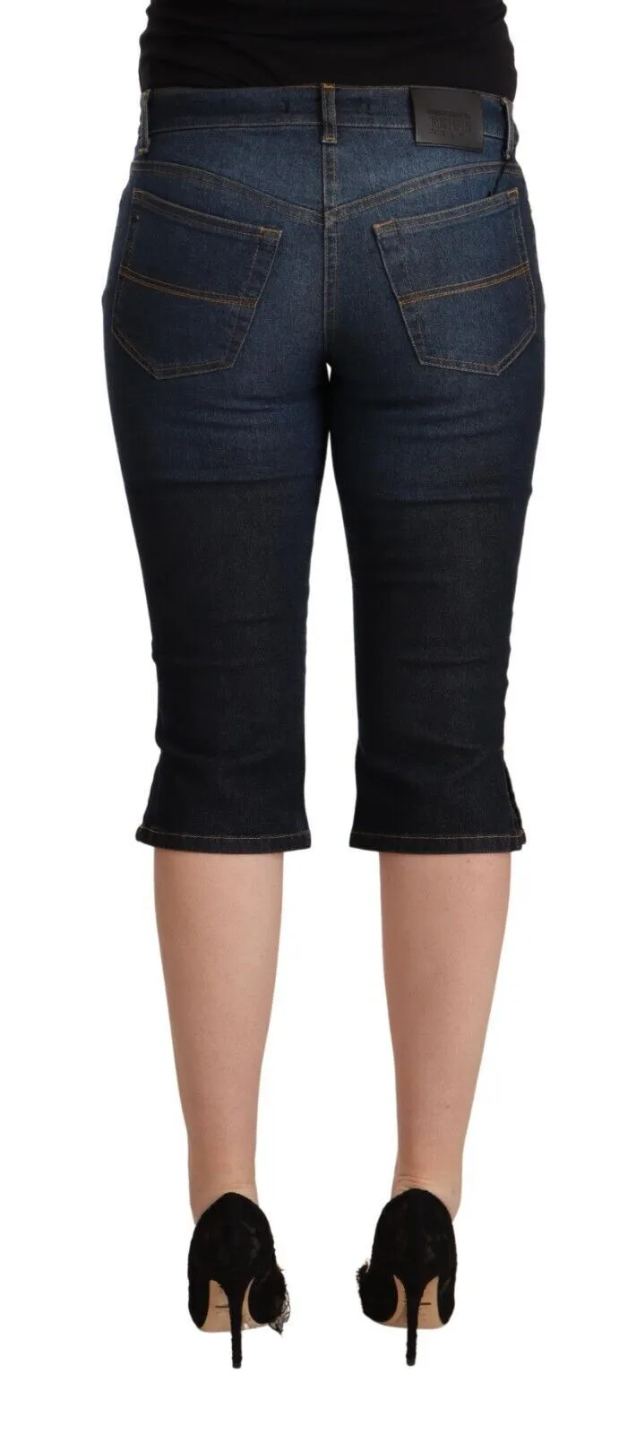 GF Ferre  Cotton Stretch Low Waist Slim Capri  Women's Jeans