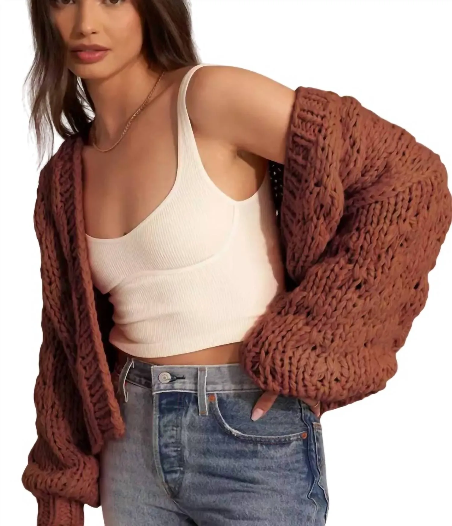 Gigi Cardigan In Caramel