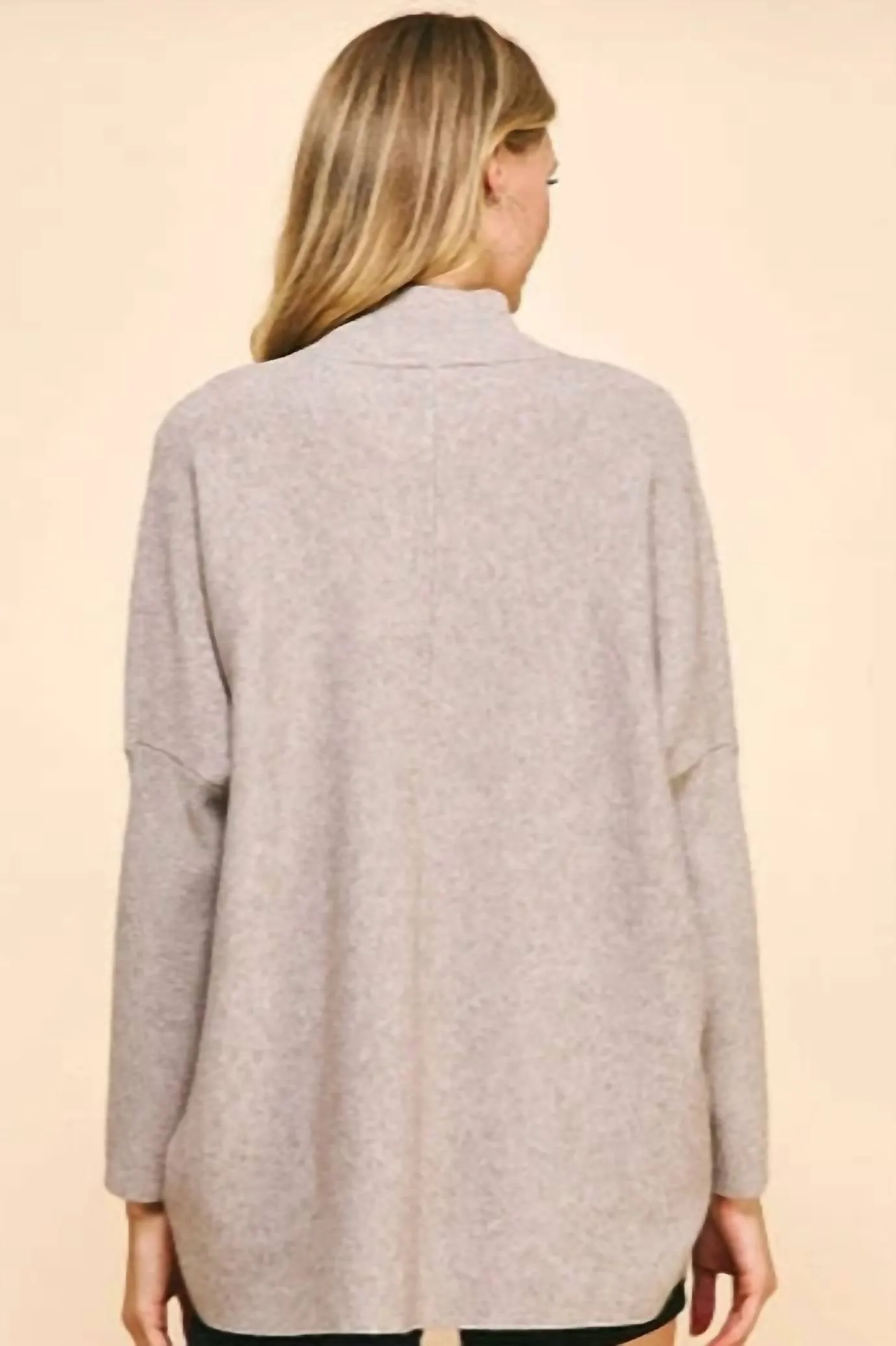 Gilda Swing Turtle Sweater In Grey