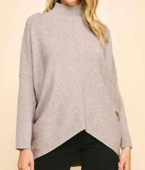Gilda Swing Turtle Sweater In Grey
