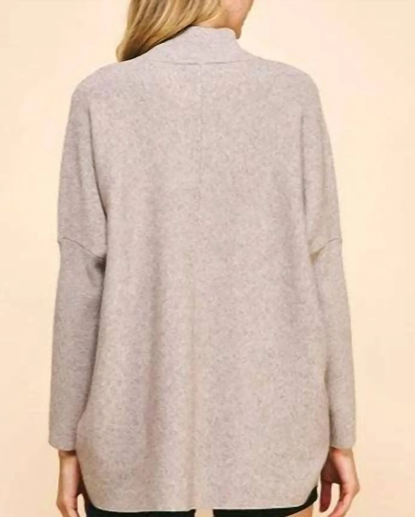 Gilda Swing Turtle Sweater In Grey