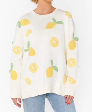 Go To Sweater In Lemon Sorbet Knit
