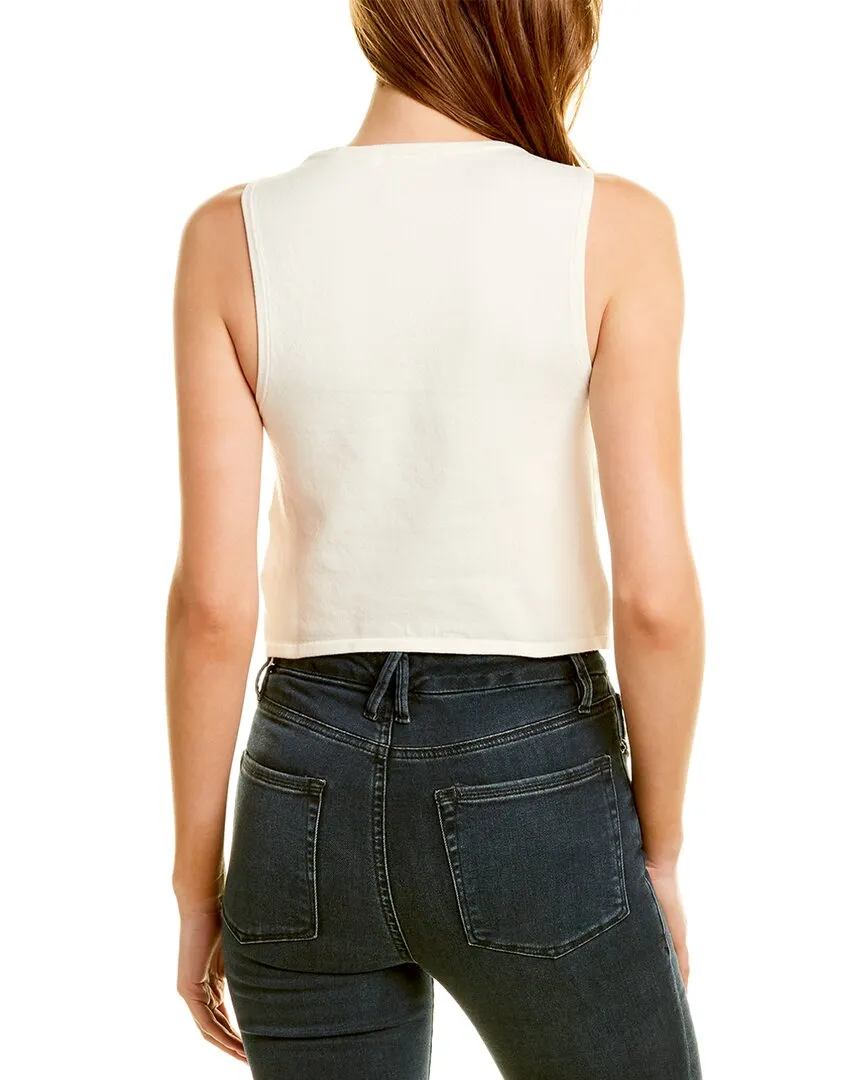 GOOD AMERICAN Cut In Cropped Sweater