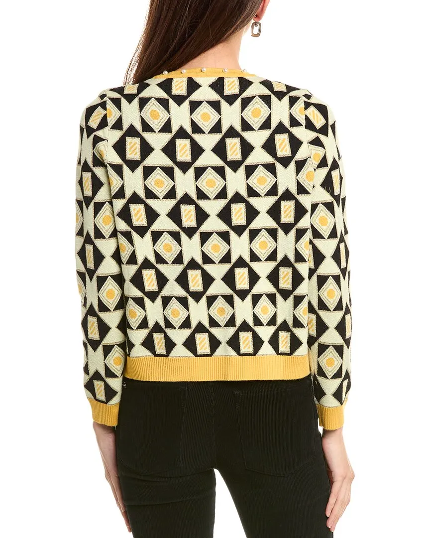Gracia Pearl Trim Cardigan