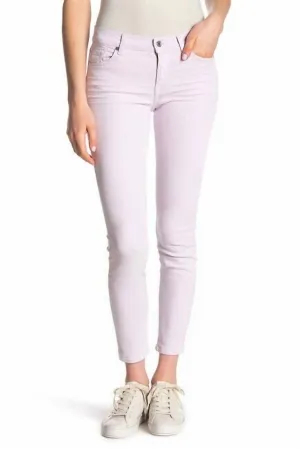 Gwenevere Mid Waist Skinny Jeans In Purple