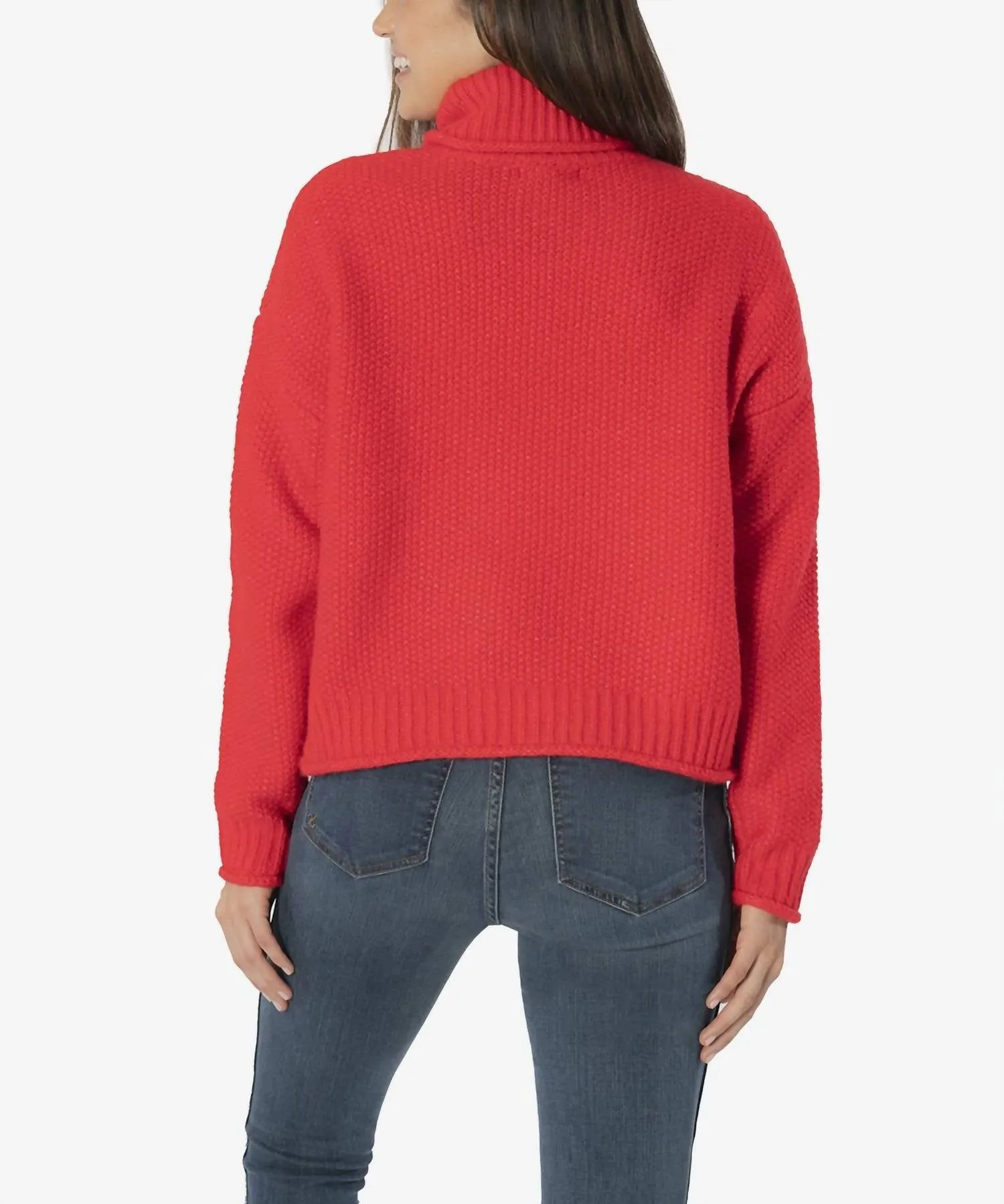 Hailee Turtleneck Sweater In Red