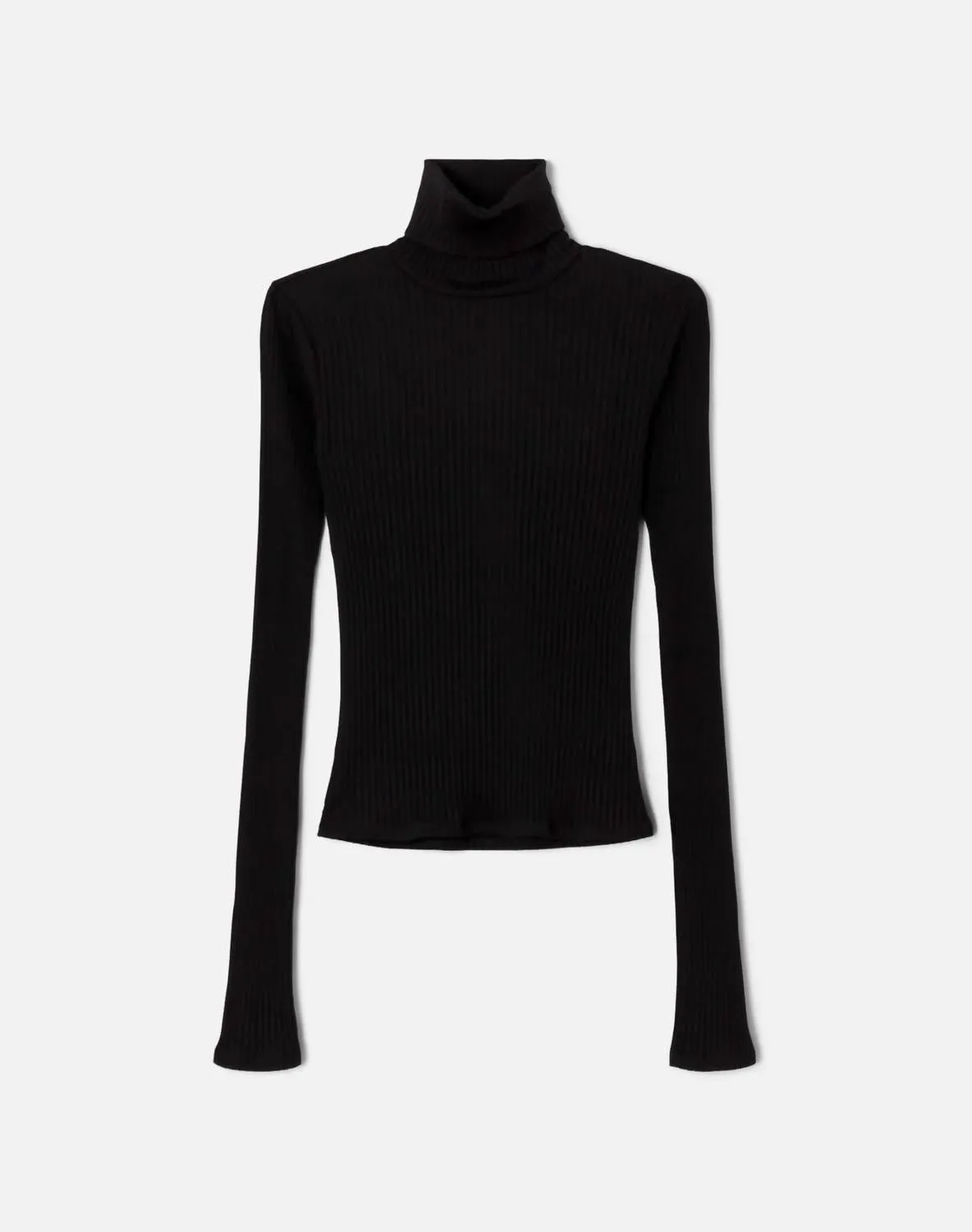 Hanes Ribbed Turtleneck Sweater In Black