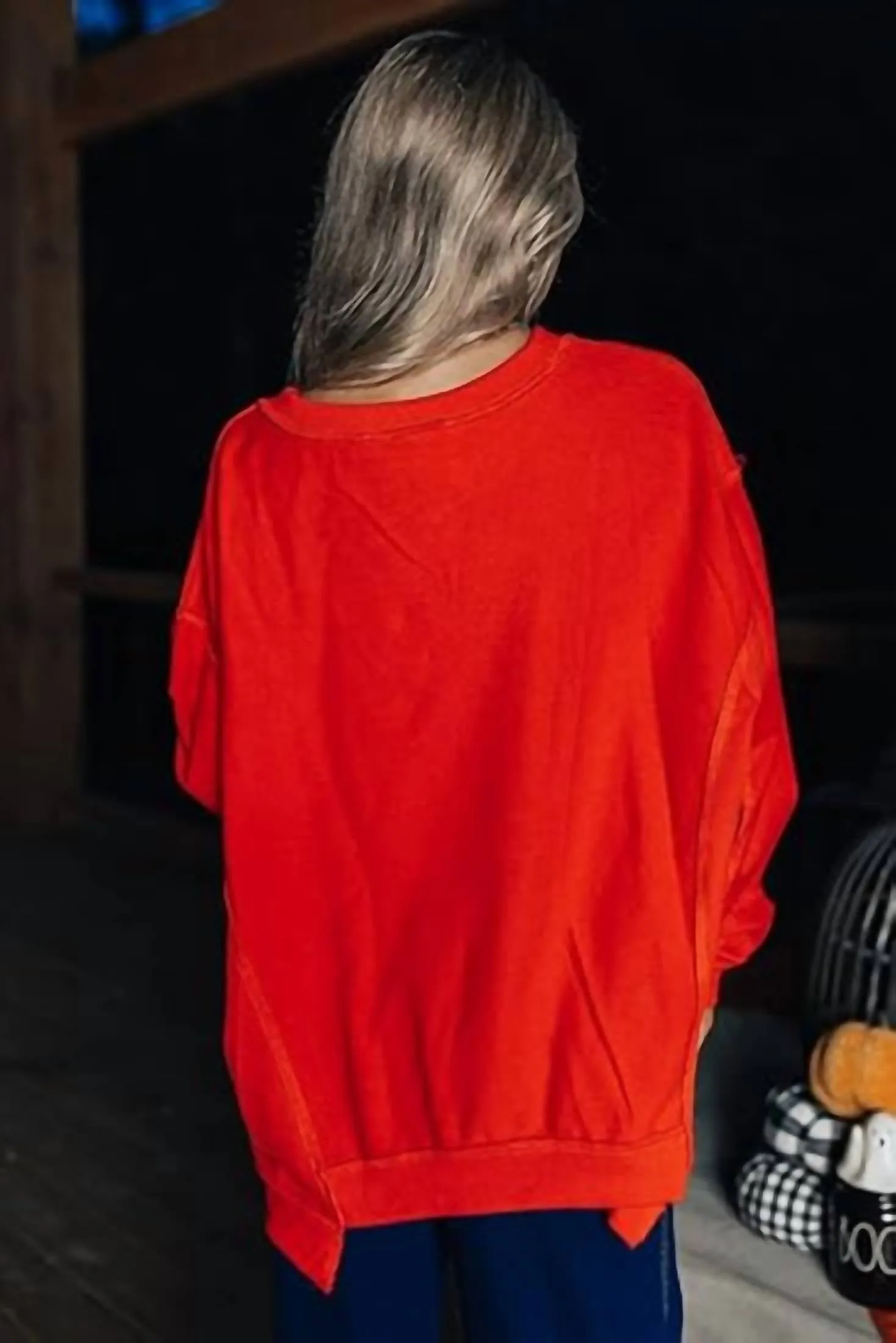 Happy Fall Y'all Pumpkin Patch Sweatshirt In Dark Orange