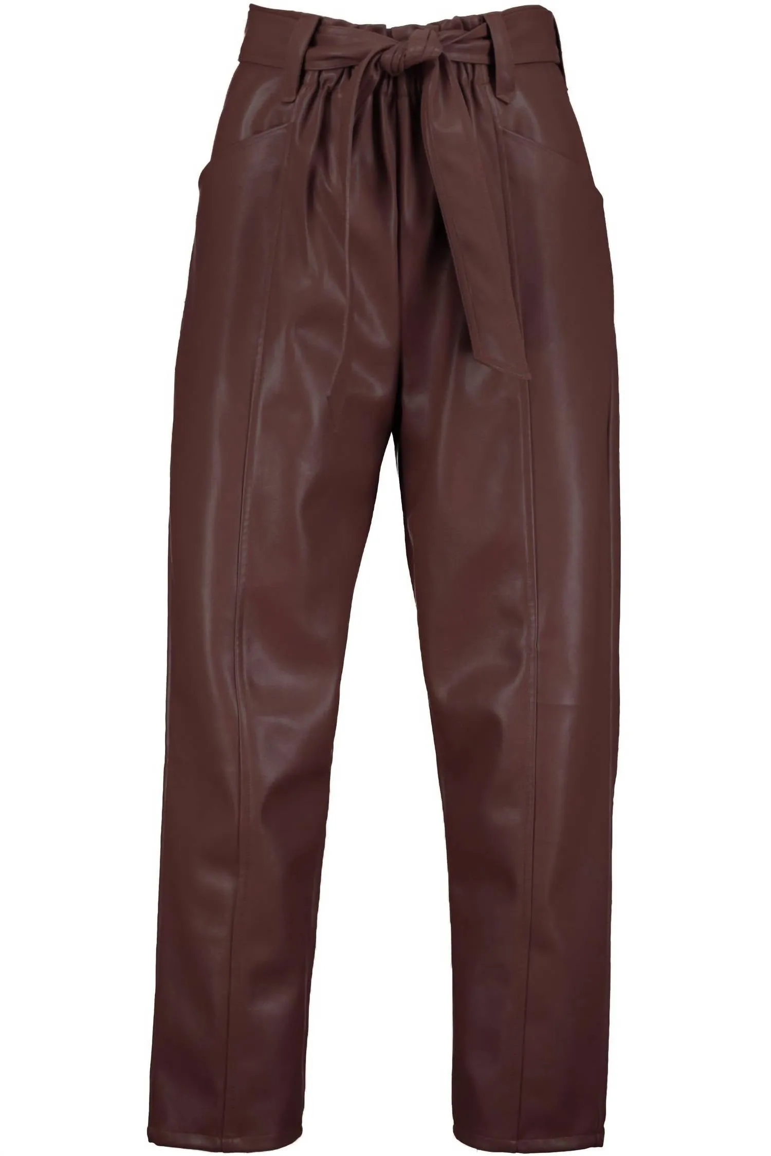 Harper Vegan Leather Bag Pant In Heirloom