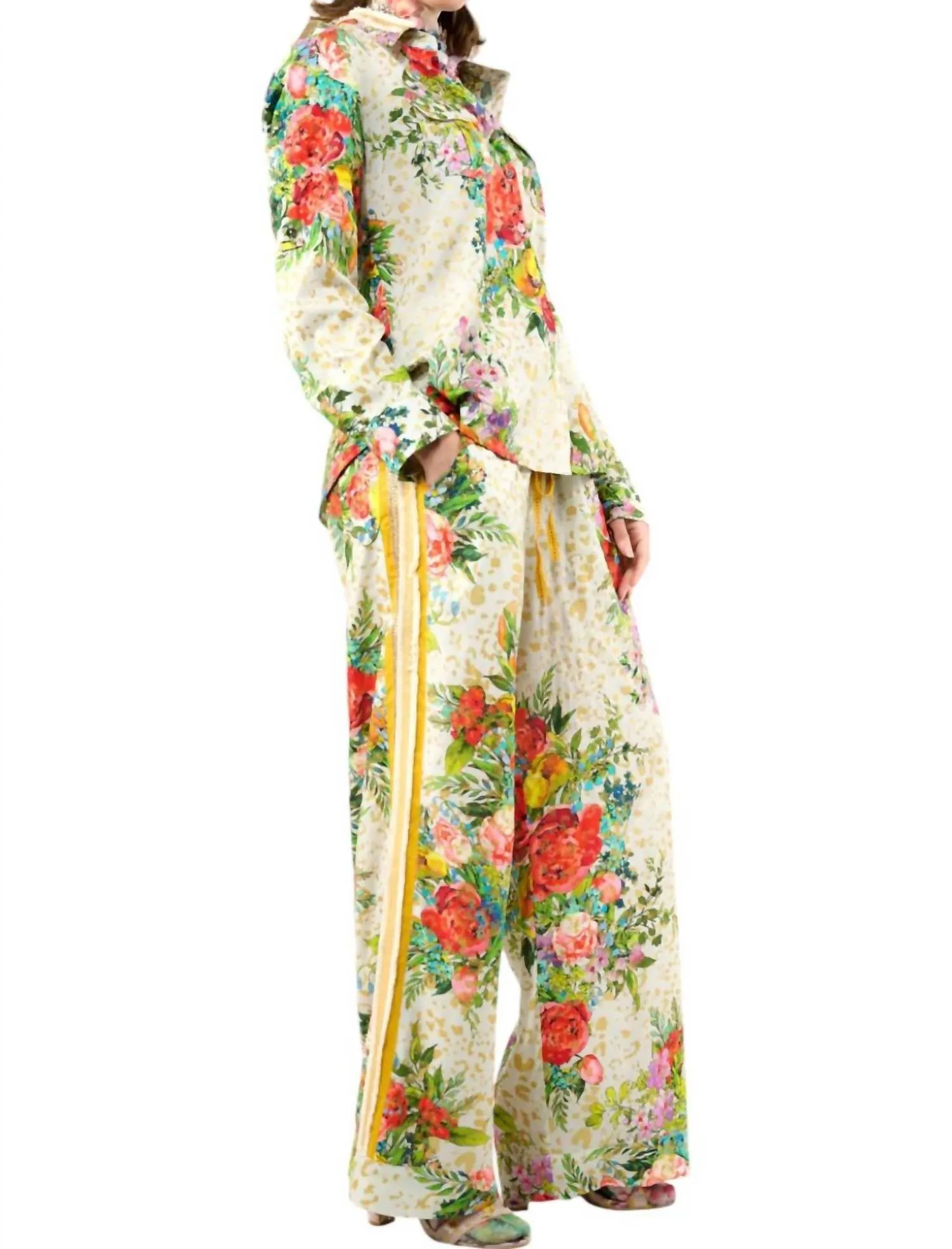 Harriet Pants In Cream Floral Combo