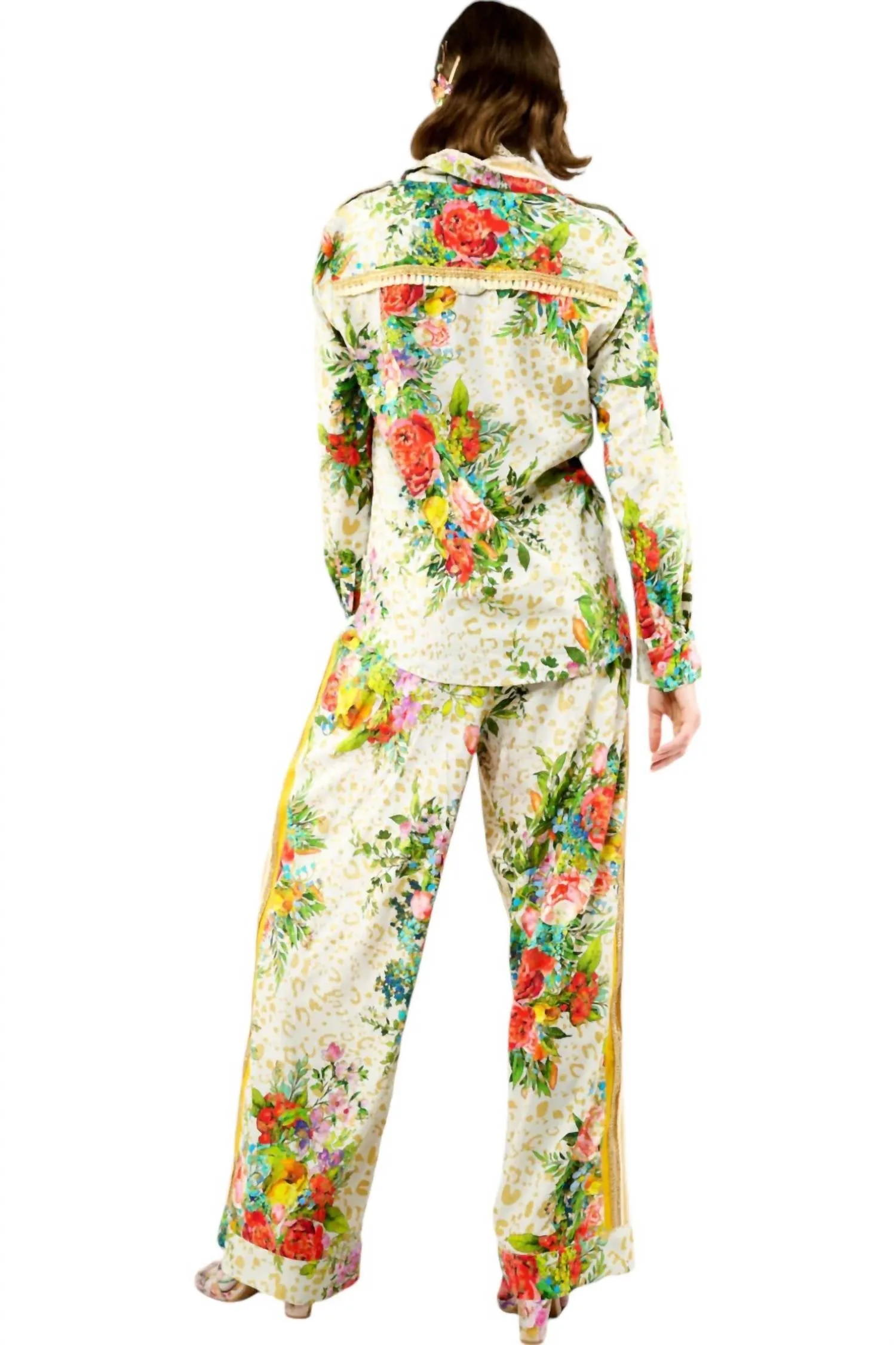 Harriet Pants In Cream Floral Combo
