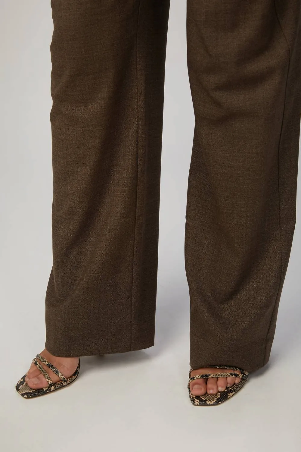 Heart Pant In Melange Brown