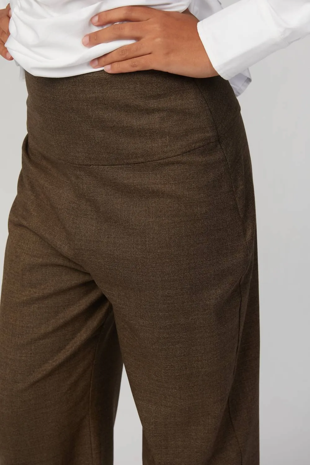 Heart Pant In Melange Brown