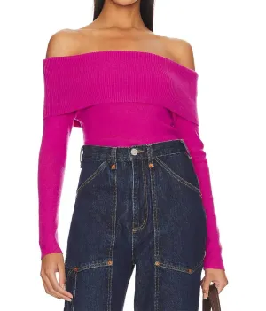 Heart Struck Sweater In Magenta