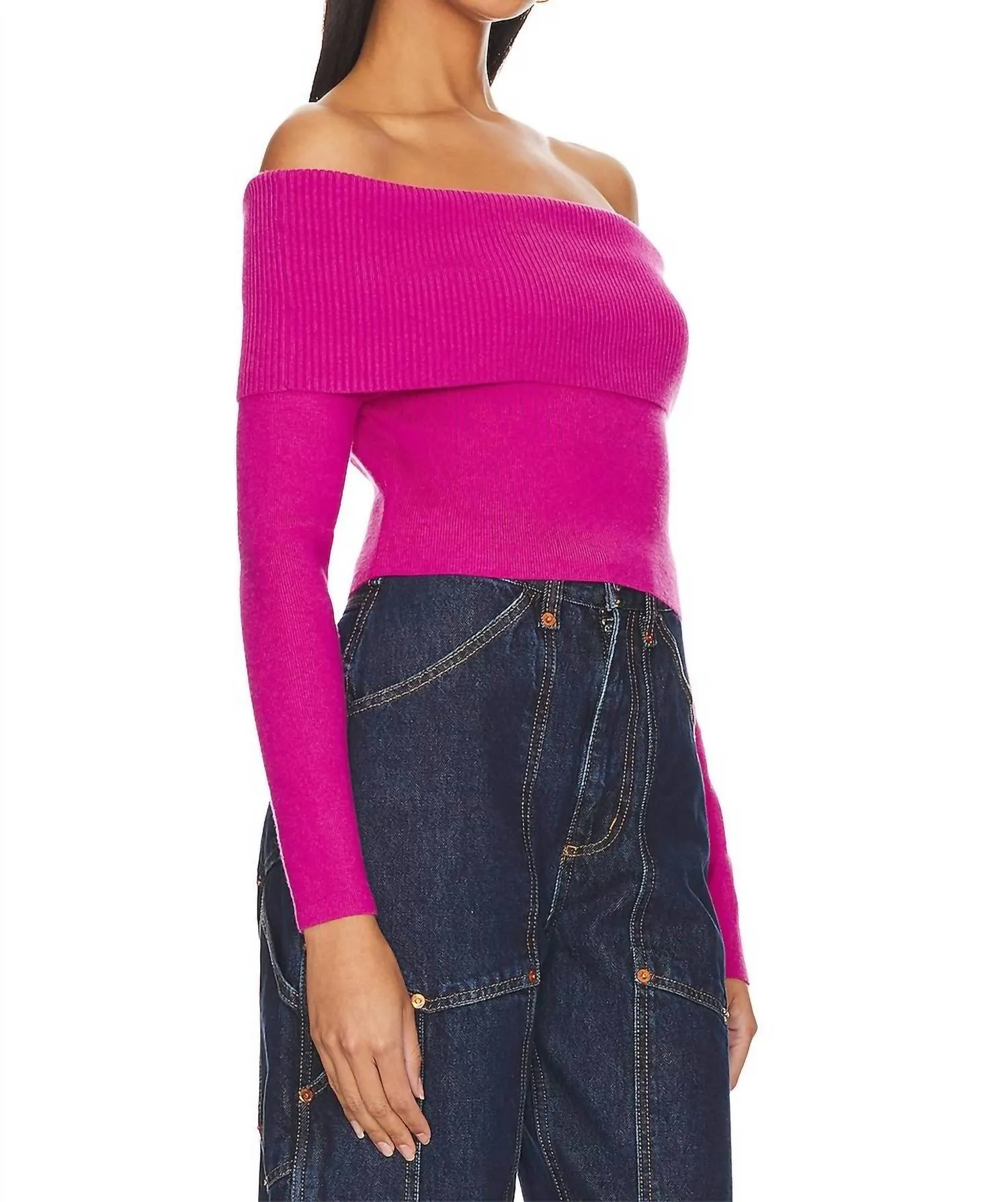 Heart Struck Sweater In Magenta