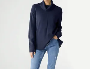 Heavenly Luxe Turtleneck Sweater In Navy