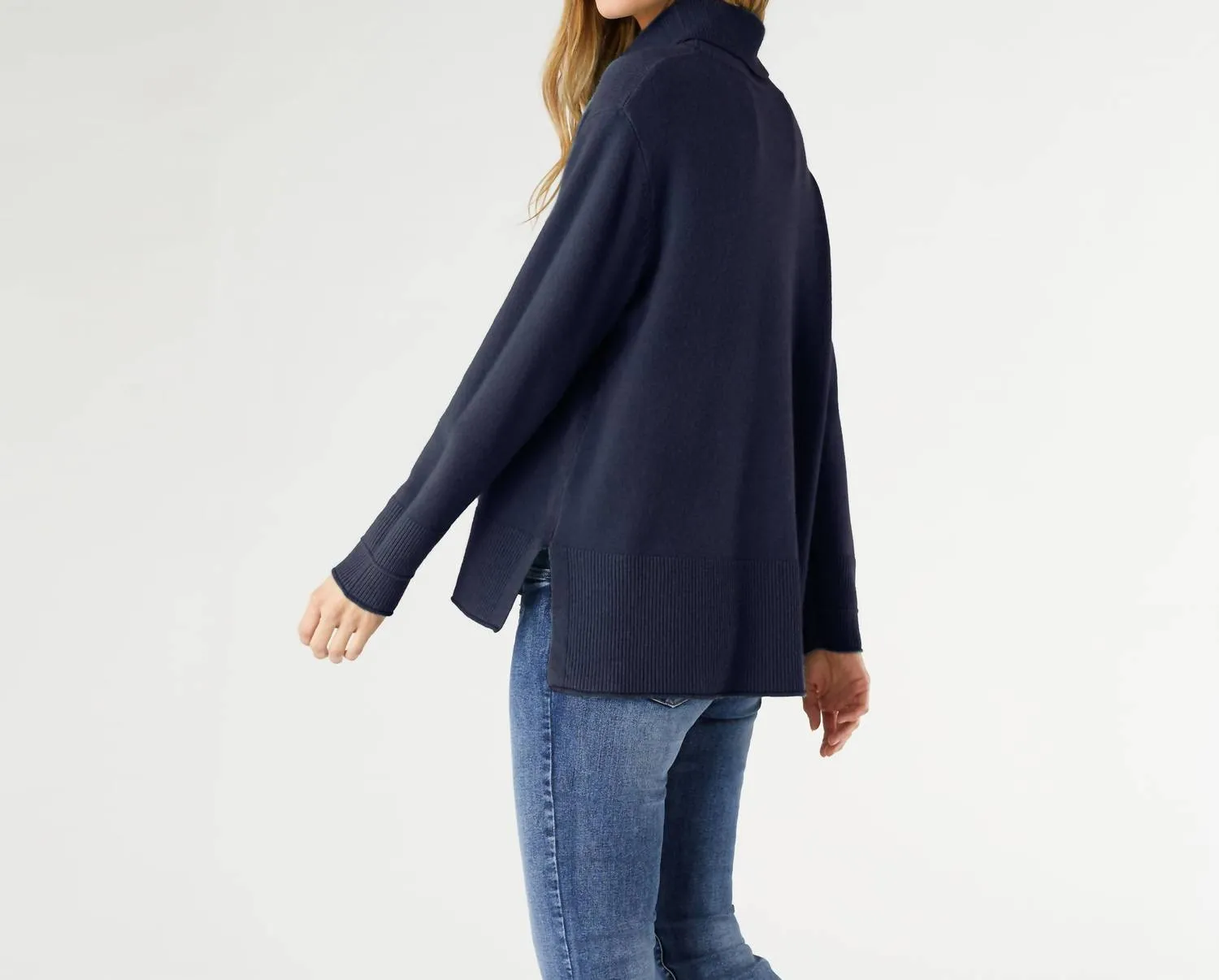 Heavenly Luxe Turtleneck Sweater In Navy